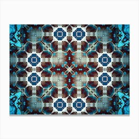 Pattern And Texture Blue Flower Watercolor And Alcohol Ink Canvas Print