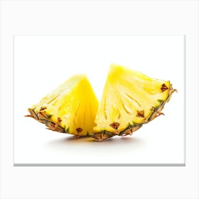 Pineapple Slice Isolated On White Canvas Print