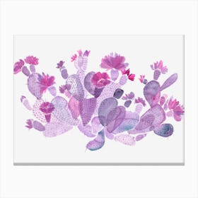 Purple Cactus Canvas Print