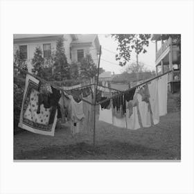 Clothes Hanging On Drying Tree In Backyard, Meriden, Connecticut By Russell Lee Canvas Print