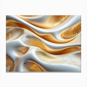 3d Abstraction Modern And Creative Golden Colors Canvas Print