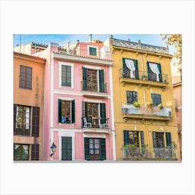 Barcelona Colorful Buildings Canvas Print