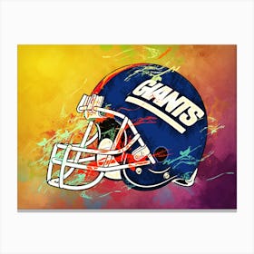 New York Giants Helmet Abstract Canvas Print