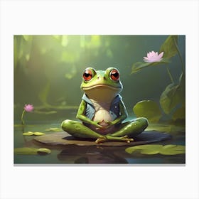 Frog Meditation Canvas Print
