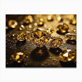 Gold Diamonds Canvas Print