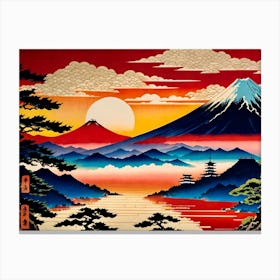 Traditional Japanese Sunset Canvas Print