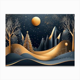 Christmas Landscape Canvas Print