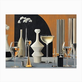 Wine Glasses And Vases Canvas Print