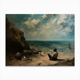Contemporary Artwork Inspired By Gustave Courbet 2 Canvas Print