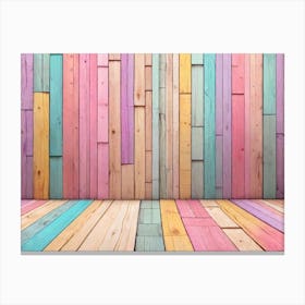 Colorful Wooden Floor Canvas Print