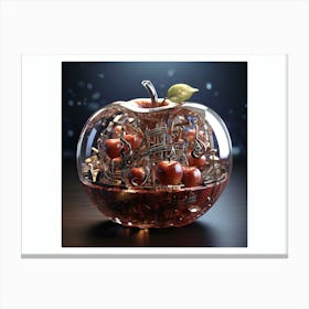 Apple In Glass Canvas Print