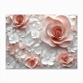 Paper Roses 13 Canvas Print