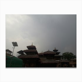 Temples Of Kathmandu By Binod Dawadi Canvas Print