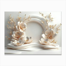 3d Model Of Flowers Canvas Print