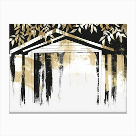 Black And Gold Painting 9 Canvas Print