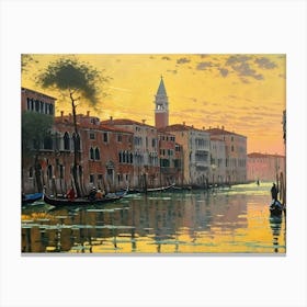 Sunset In Venice Canvas Print