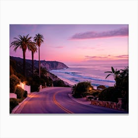California Dreaming - L.A Beach Road Canvas Print