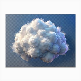 3d Render Of A Realistic White Cloud Canvas Print