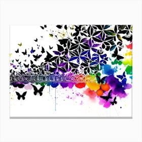Rainbow Butterflies 2 Canvas Print