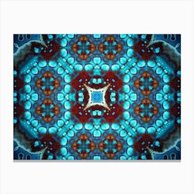 Blue Abstract Pattern From Spots 6 Canvas Print