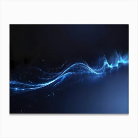 Blue Wave Background Canvas Print