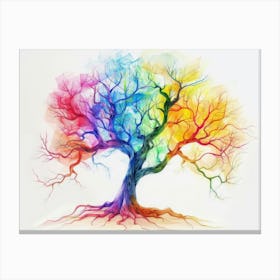 Rainbow Tree Canvas Print