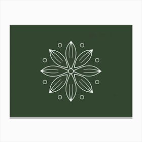 Flower Logo Canvas Print