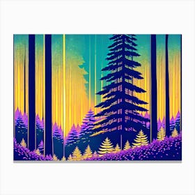 Night In The Forest Canvas Print