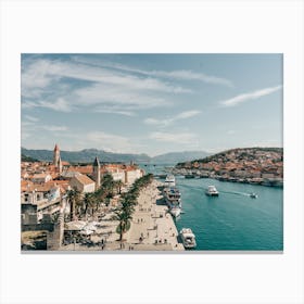 View Over Beautiful Trogir City In Croatia Canvas Print