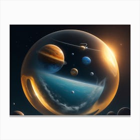 Default Photorealistic Solar System Inside A Bubble Fish Eye V 1 9af9899d F245 4bdb Bd11 05930f7f3773 1 Canvas Print