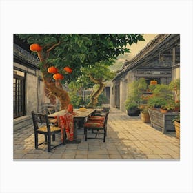 Chinese Courtyard 2 Canvas Print