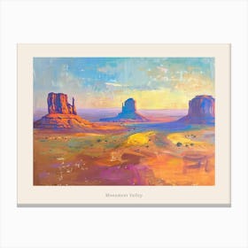 Western Sunset Landscapes Monument Valley Arizona 3 Poster Canvas Print