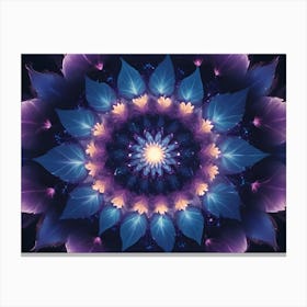 A Colorful, Abstract Mandala Design With A Central, Glowing Core Canvas Print