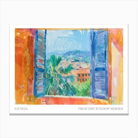 Genoa From The Window Series Poster Painting 1 Canvas Print