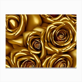 Gold Roses 1 Canvas Print