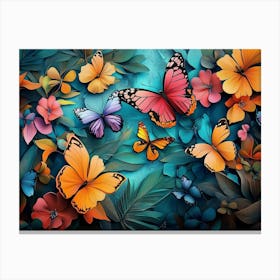 Colorful Butterflies Canvas Print