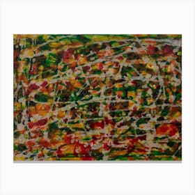 Wall Abstract Art Inspired by Jackson Pollock Canvas Print
