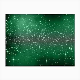 Sea Greens Shining Star Background Canvas Print