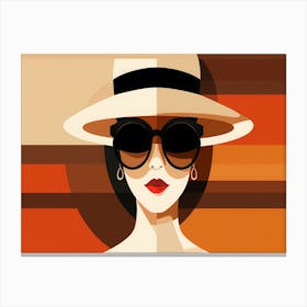 Woman In A Hat 5 Canvas Print