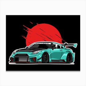 R35 Libery Walk Cyan Canvas Print