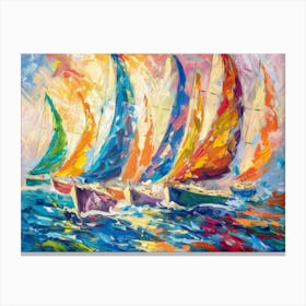 Sailboats 25 Canvas Print