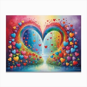 Rainbow Heart 10 Canvas Print