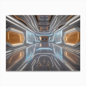 Futuristic Corridor Canvas Print