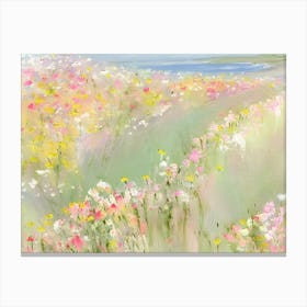 Wildflowers On The Beach Canvas Print