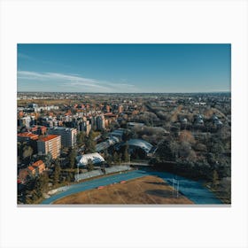 Aerial View Of Stadium Print. Italia, Milano Canvas Print