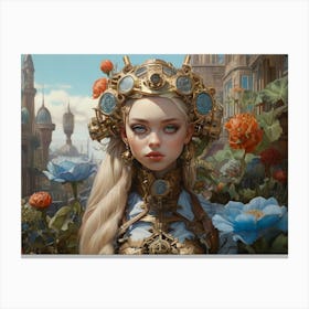 Steampunk Girl Canvas Print