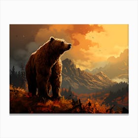 The Wilderness Guardian - Mountain Bear Canvas Print