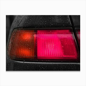 Red Car Tail Light Canvas Print