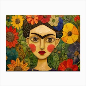 Contemporary Artwork Inspired By Frida Kahlo 1 Canvas Print