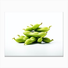 Soy Beans Isolated On White Canvas Print